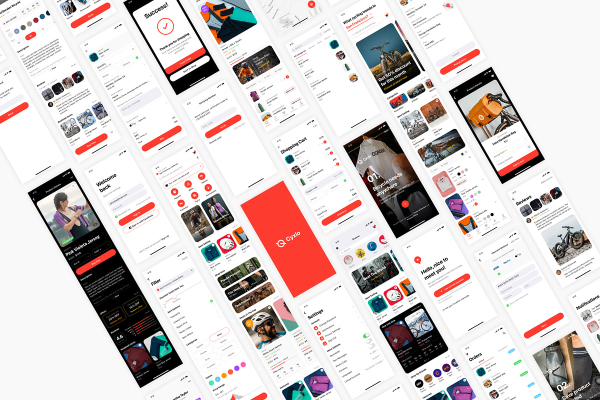 Bicycle & Accessories App, an UI Kit Template by flr.24 (Photo 2 of 2)