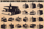 Vintage Book Stack Candle Bundle, an Illustration by jahid234 (Thumbnail 1 of 31)