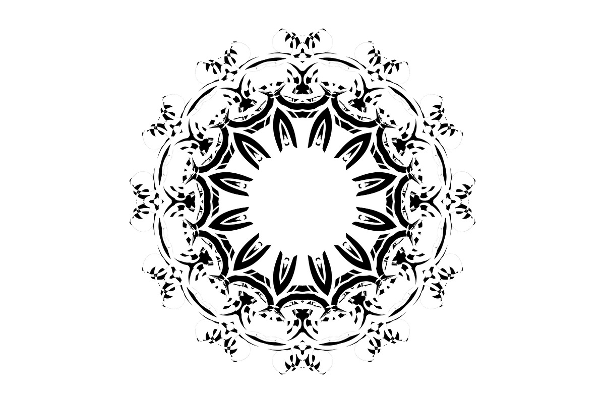 Black and White Mandala Patterns Set, a Decorative Illustration by NJ Himel (Photo 12 of 101)