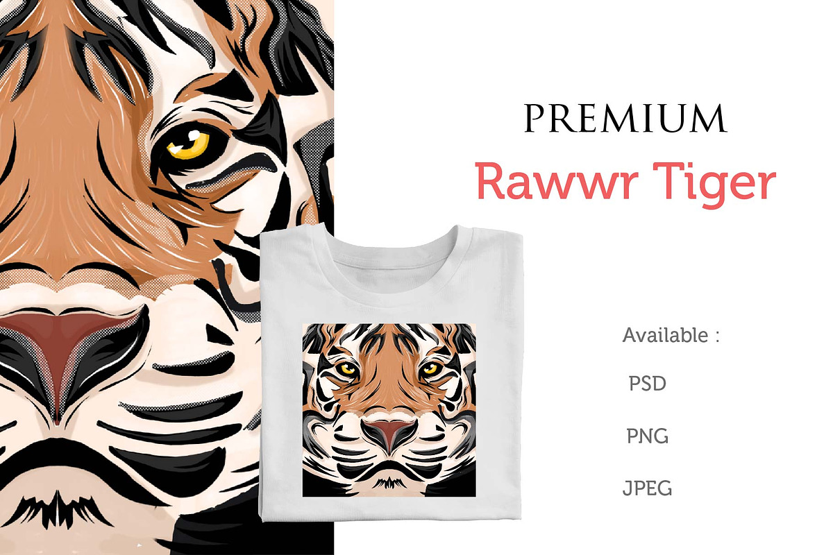 Premium Tiger Head, an Animal Illustration by bungamustia (Photo 1 of 4)