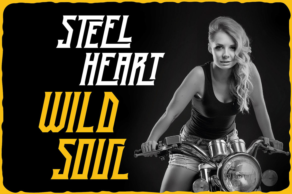 Ugly Biker - Condensed Retro Font, a Serif Font by JumboDesign (Photo 6 of 6)
