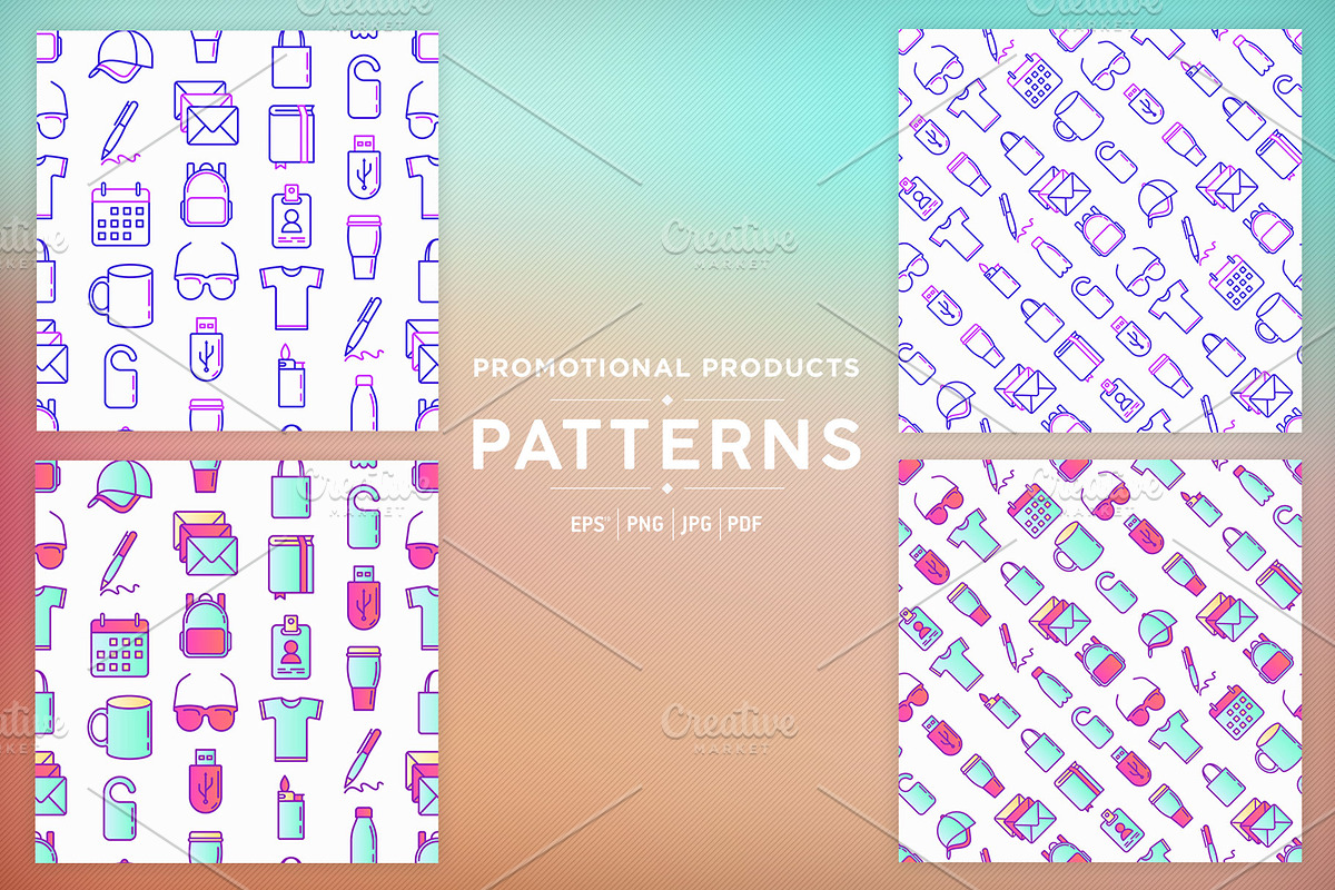 Promotional Products Patterns, a Pattern Graphic by Alex Blogoodf