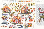 PUMPKINS AND MICE, a Seasonal Illustration by Watercolor by Tonia Tkach (Thumbnail 3 of 8)