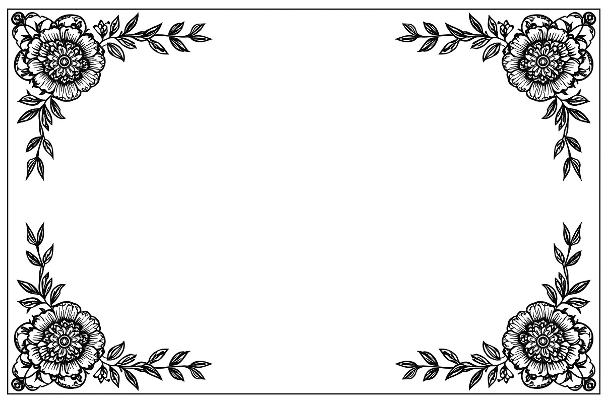 Ornate Floral Vector Frames, an Illustration by musafir_fashion (Photo 2 of 9)