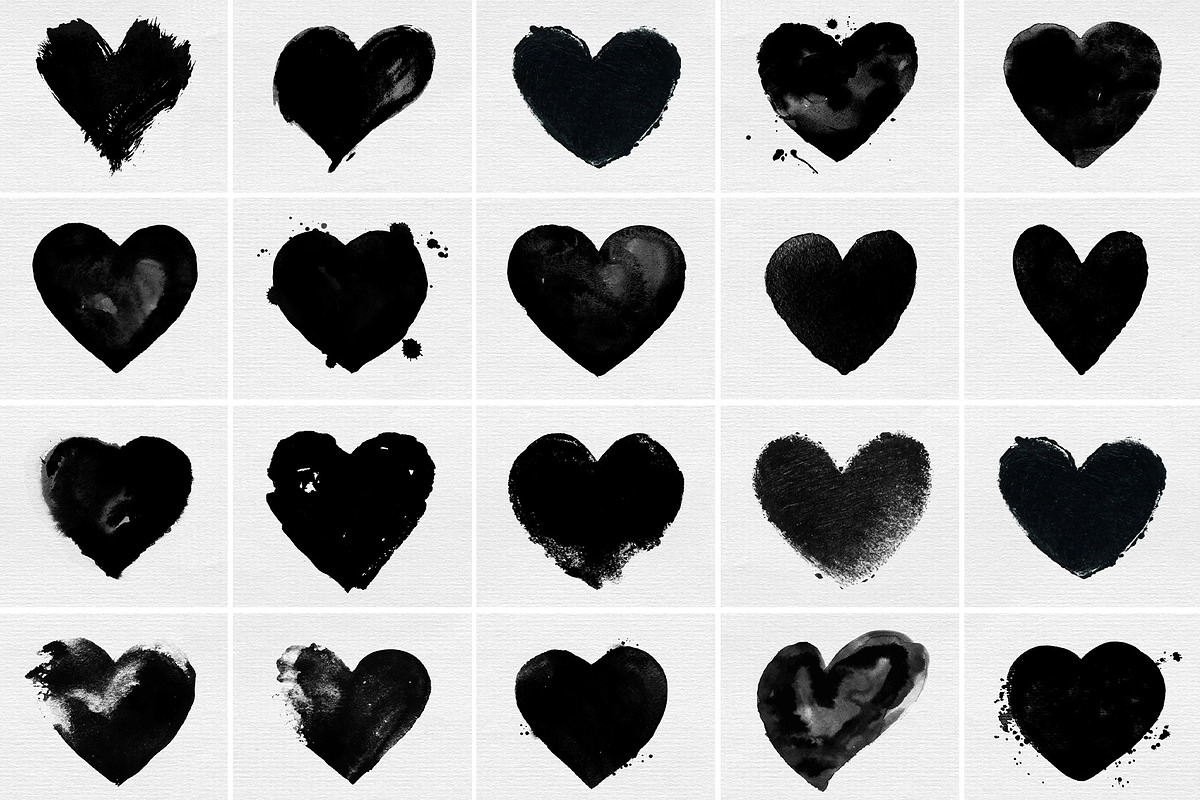 Watercolor hearts photo masks, a Layer Style Add-On by BrownLeopard (Photo 2 of 7)