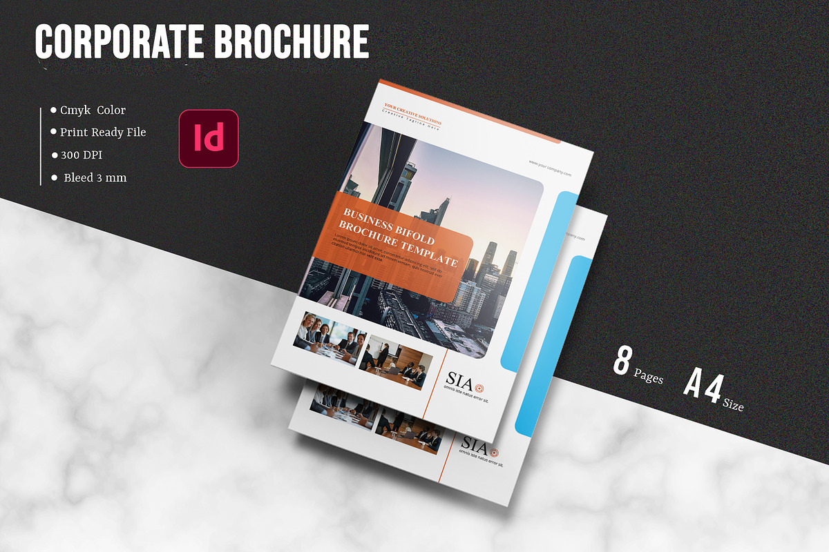 Corporate Bifold Brochure Template, a Brochure Template by Template Shop (Photo 1 of 7)