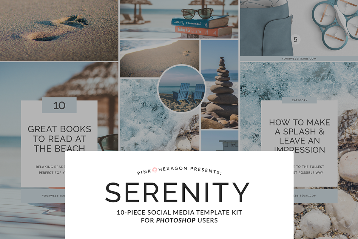 Serenity 10 Piece Social Media Temp, a Social Media Template by Kimi Kinsey (Photo 1 of 6)