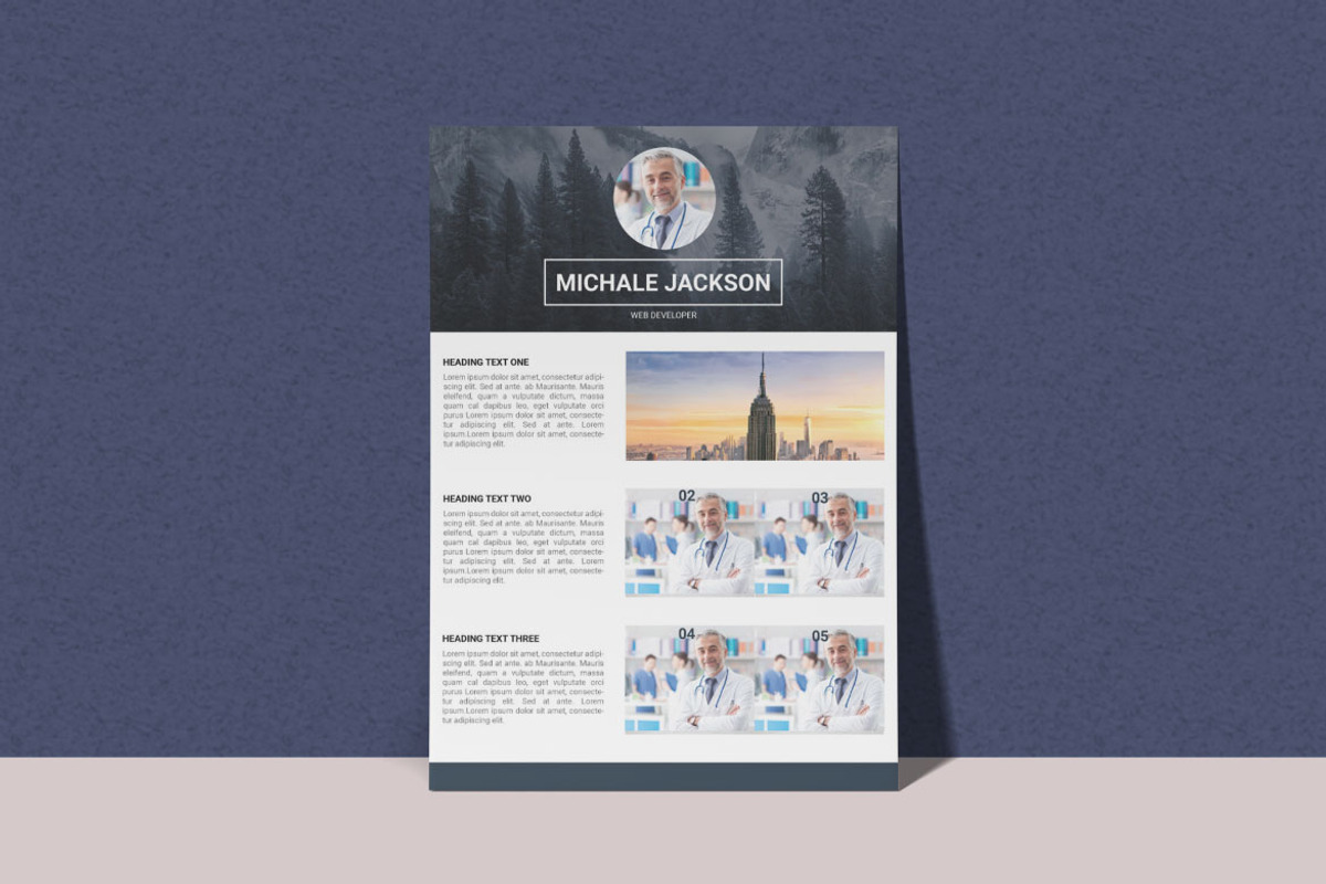 Modern Resume Design Template, a Resume Template by BrandlyTemplate (Photo 2 of 3)