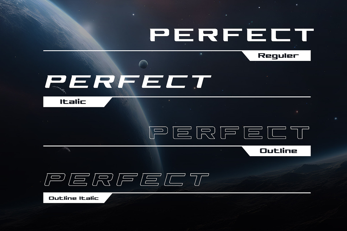 Elsone Futuristic Font, a Serif Font by RantautypeStudio (Photo 5 of 13)