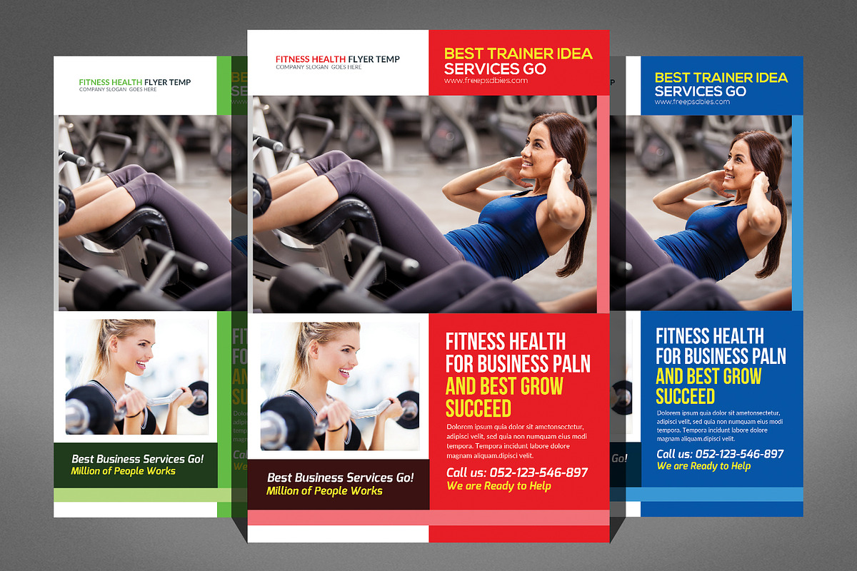 Fitness Flyers bundle, a Flyer Template by Graphic Templates (Photo 9 of 9)