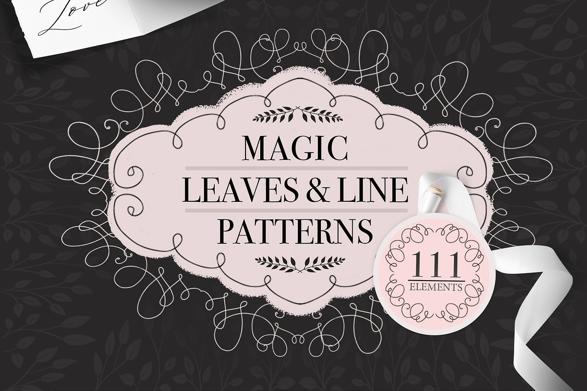 Magic Leaves and Line Patterns, an Object Graphic by Luba Vega (Photo 1 of 9)