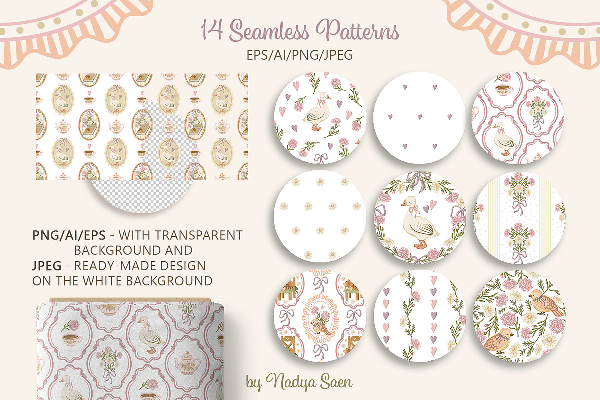 Coquette Cottage Hand Drawn Vector, an Object Graphic by Nadya Saen Art (Photo 6 of 10)