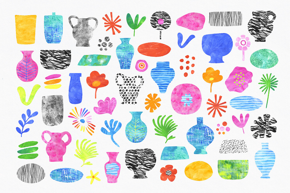 Floral Season Collage Illustrations, an Illustration by LarysaZabrotskaya (Photo 10 of 12)