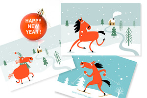 Year of the Horse, an Animal Illustration by lenlis