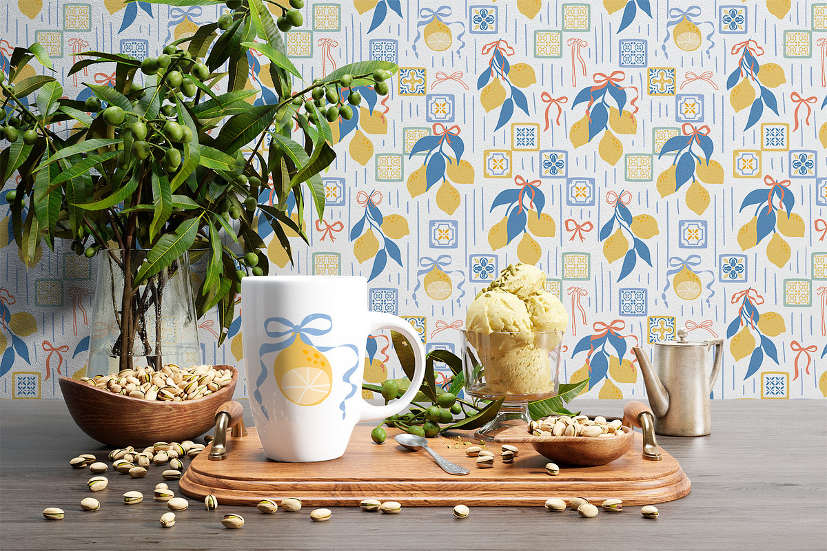 Italian summer - Dolce Vita pattern, a Pattern Graphic by Tani Kuzminka (Photo 14 of 29)