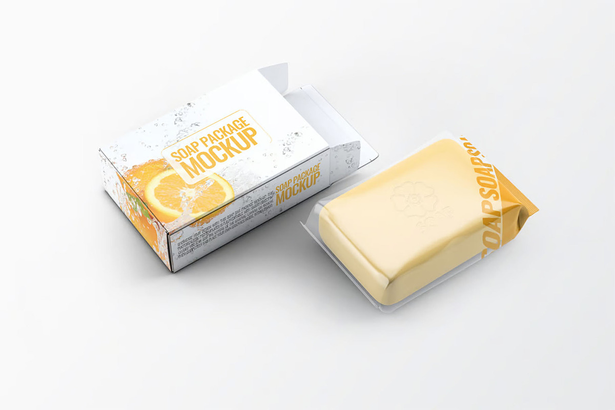 Soap Bar Package Mock-Up, a Household Mockup by DesignRushMarket (Photo 1 of 10)