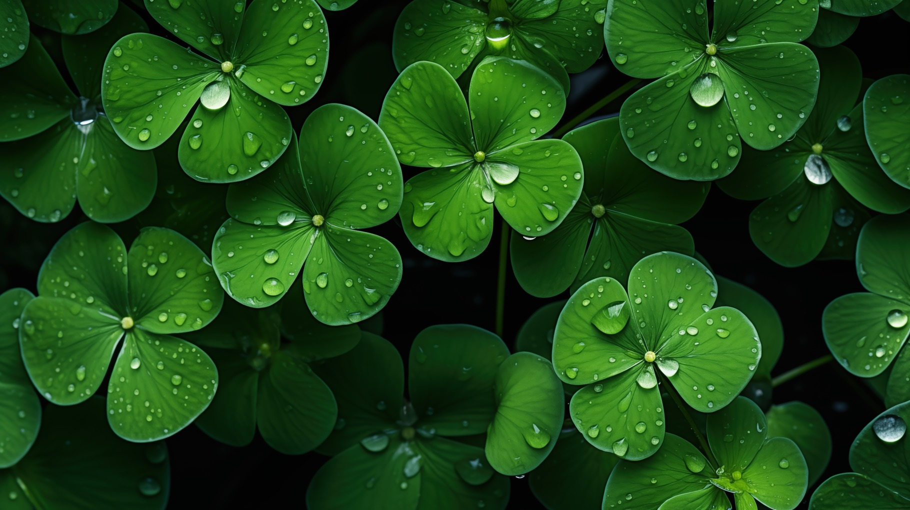 Many Shamrock flowers background, a Nature Photo by Textures & Backgrounds