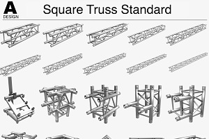 Square Light Trusses - 50 PCS