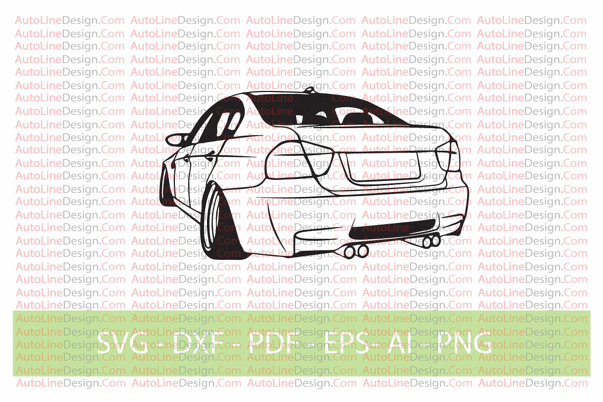 M3 E90 Drift Car Vector, a Transportation Illustration by AutoLineDesign