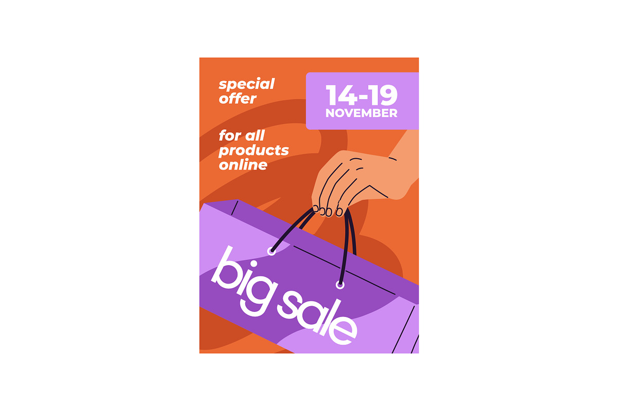 Hands holding shopping bags set, an Object Illustration by PaperTrident (Photo 6 of 6)