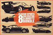 Sports Car Silhouette bundle, an Illustration by yasushie (Thumbnail 1 of 9)