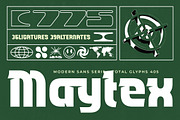 Maytex Modern Futuristic Sans, a Sans Serif Font by timelesstype.co (Thumbnail 1 of 20)