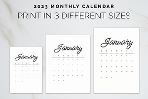 2023 CALENDAR: Editable Printable