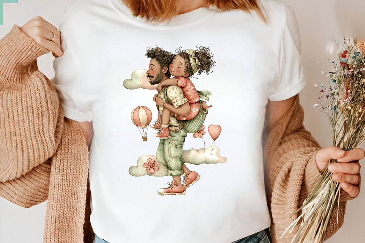 Whimsical Father and Child PNG Clipa, an Illustration by CreationArt (Photo 4 of 7)