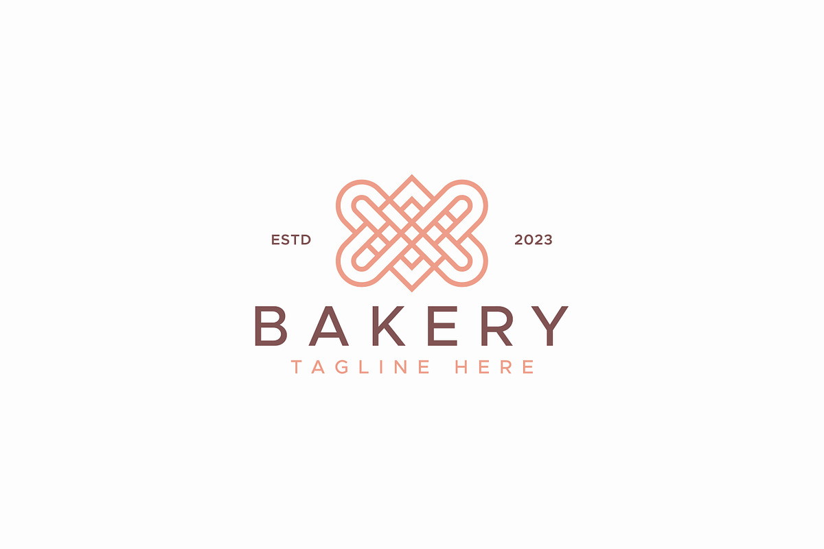Bakery Food Geometric Linear Logo, a Branding & Logo Template by Signatoro (Photo 2 of 2)