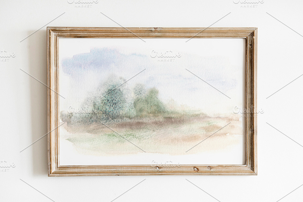 Abstract watercolor landscapes, a Background Graphic by SweetRenieDesigns (Photo 6 of 6)