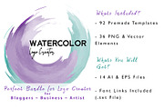 Watercolor Logo Creator Pack, a Branding & Logo Template by Design Unique (Thumbnail 9 of 15)