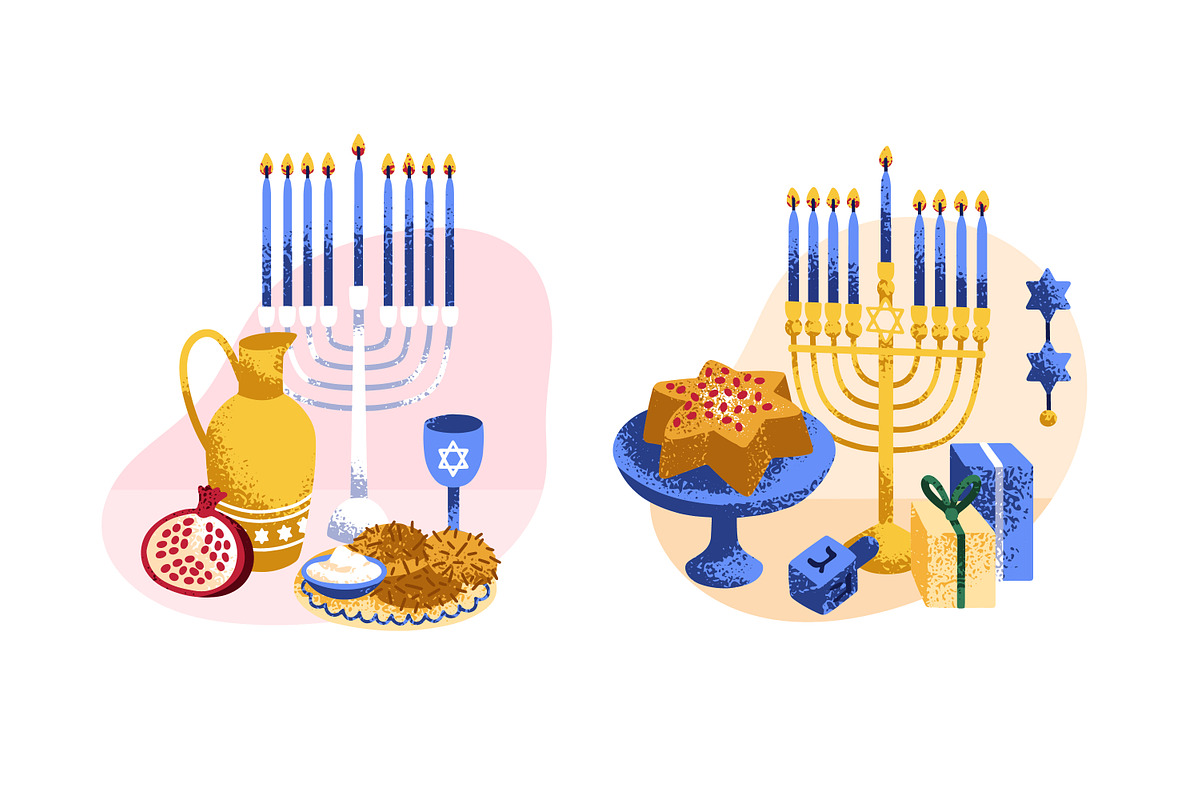 Hanukkah, Jewish holiday set, an Object Illustration by Good Studio (Photo 2 of 5)