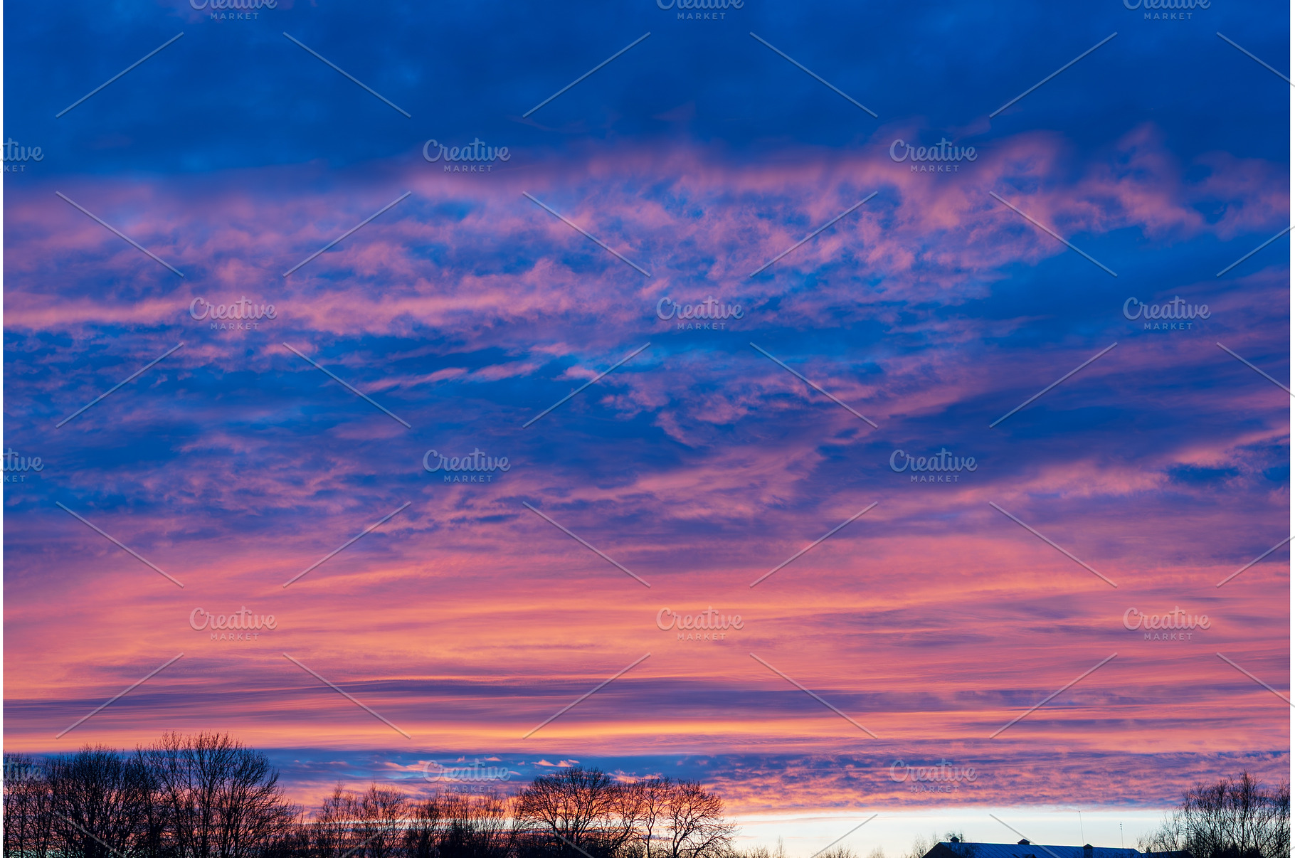 Stunning twilight sky with pink, a Nature Photo by Oleksandr Masnyi