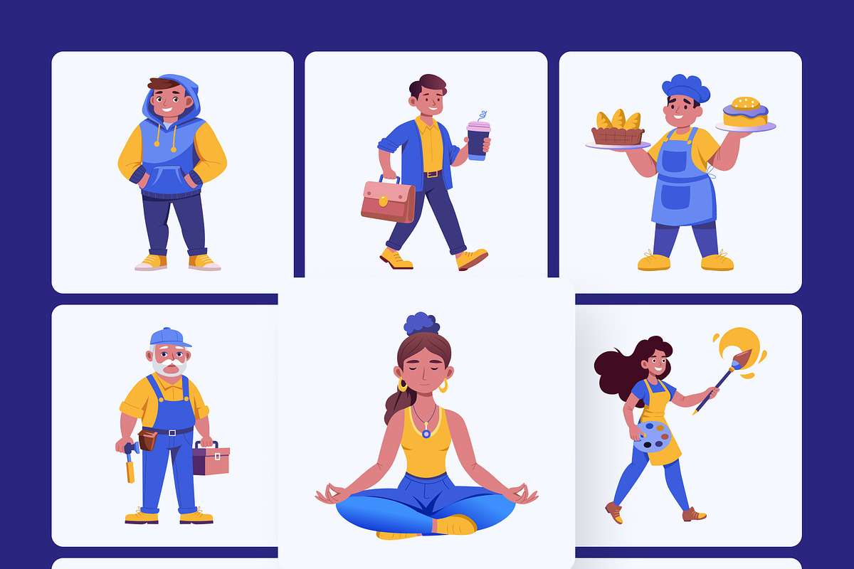 People Character Illustration Set, a Person Illustration by Brickclay (Photo 8 of 10)