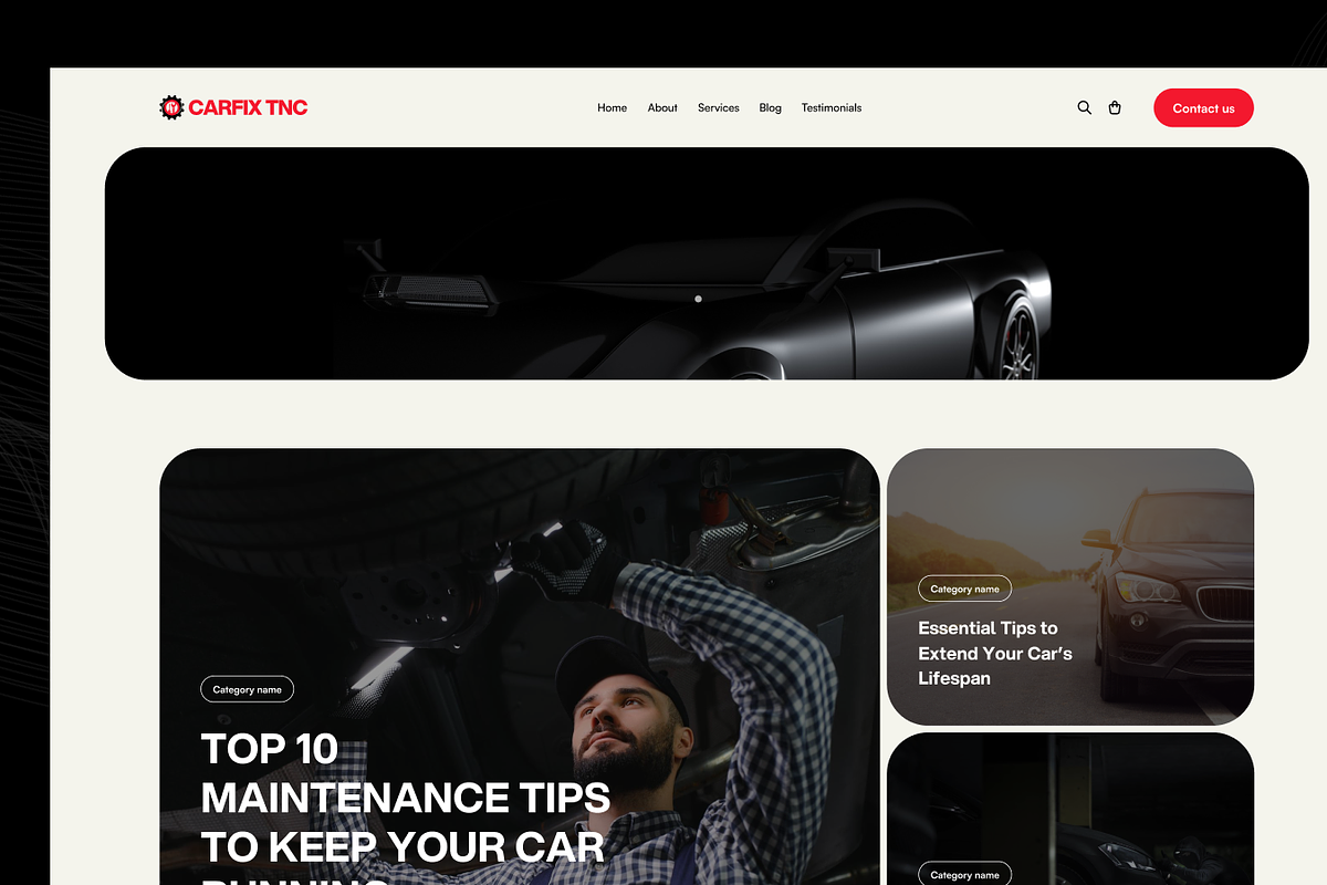 CARFIX, Premium Automotive Template, a HTML Template by TNCFlow (Photo 3 of 5)