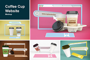 Coffee Cup Website Mockup