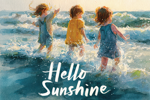 Summer Watercolor Illustration, a Photo by Virgo Studio