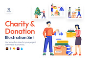 Charity and Donation Art Set, a Person Illustration by Vectors Market (Thumbnail 1 of 7)