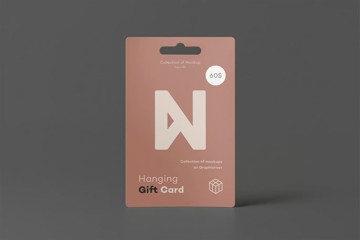 Hanging Gift Card Mock-up, an Advertising Mockup by zippypixelstudio (Photo 5 of 13)