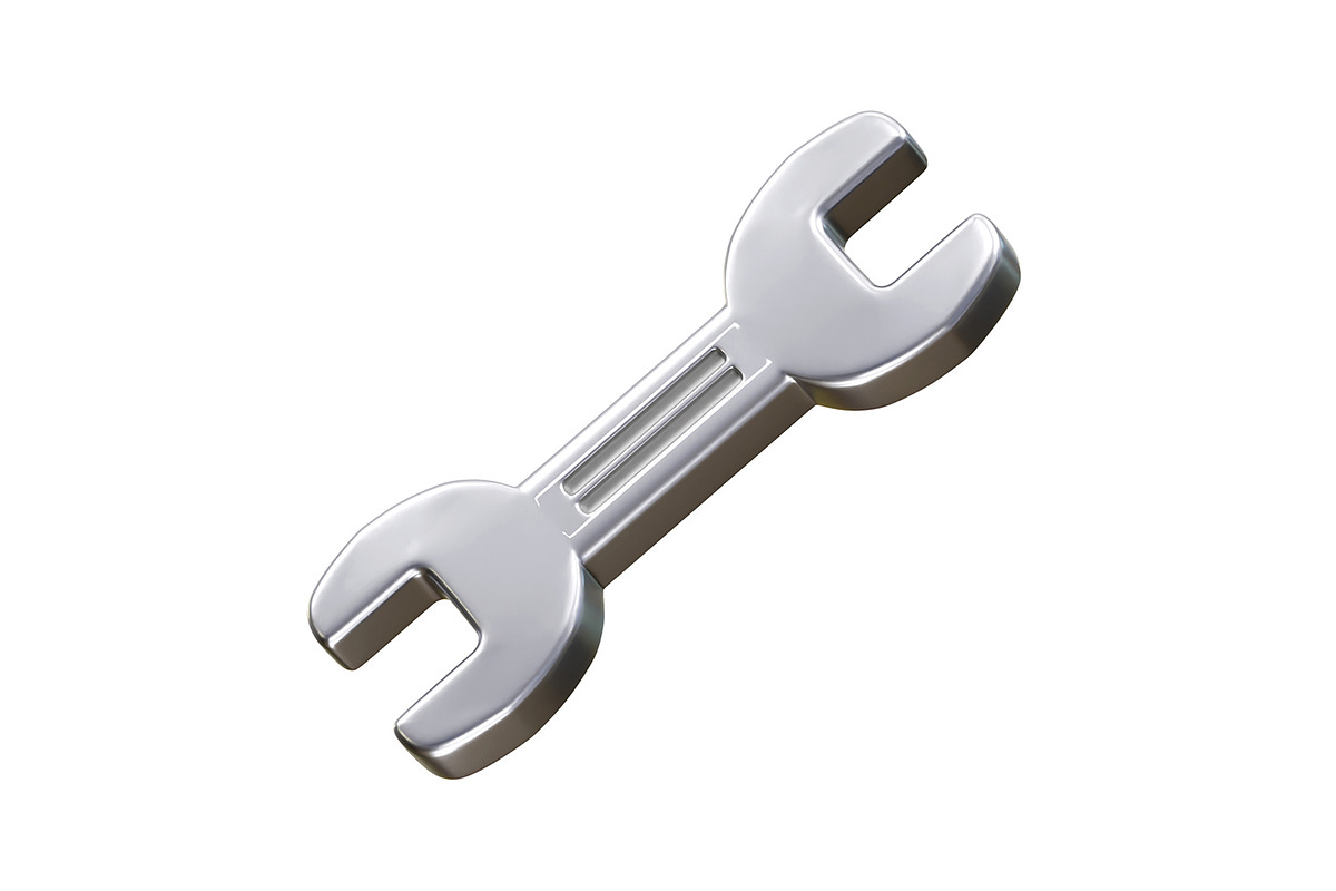 Wrench icon illustration 3d, an Object Illustration by fahad121