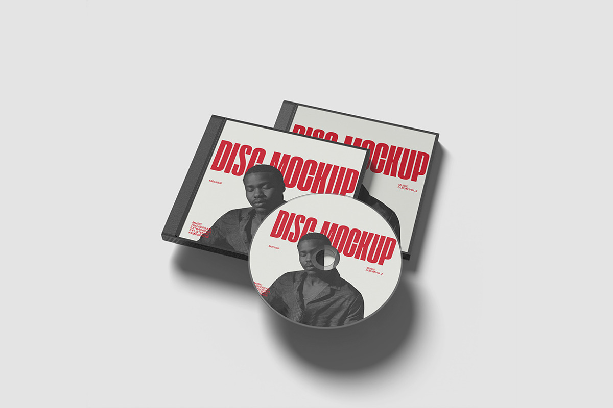 Clean Disc Mockup PSD, a Merchandise Mockup by ianmikraz (Photo 3 of 5)