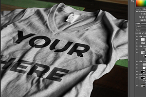 Womens V-Neck Apparel Mock Up #2, a Shirt Mockup by SLTFNDRY