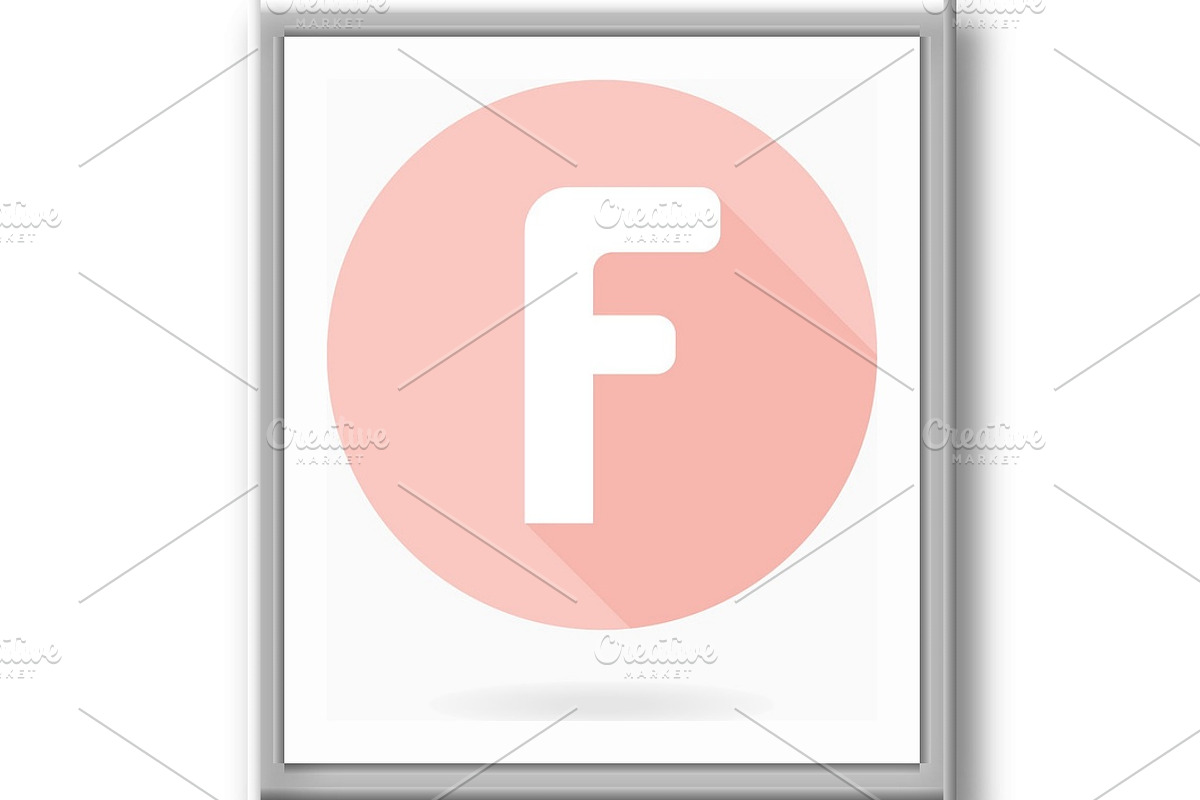 Fine Vector Flat Icon With Letter F, an Outline Icon by FineArtStudio (Photo 3 of 3)