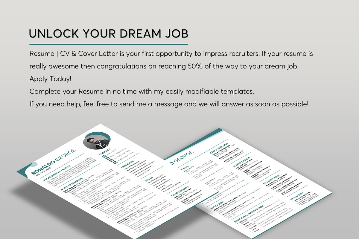 ATS Resume CV Word & Google Docs 52, a Resume Template by MrCam Template Resume|CV (Photo 5 of 8)