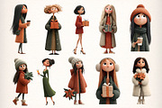 Whimsical Winter City Clipart, an Illustration by Dream Creation (Thumbnail 2 of 5)