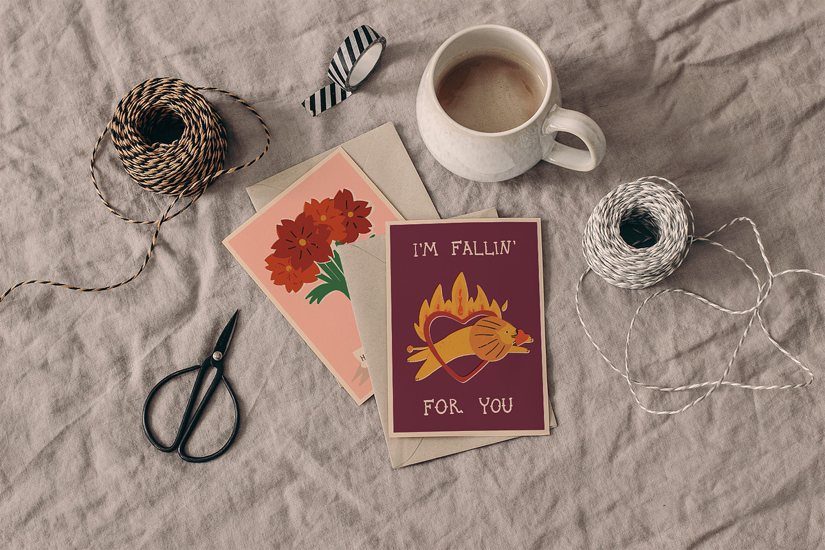 Retro Valentine clipart and graphics, a Decorative Illustration by Paper Cherry (Photo 16 of 23)