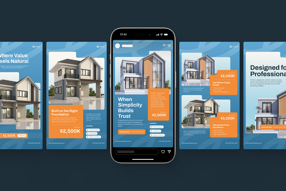 Estara - Real Estate Social Media, a Social Media Template by SLAB! Design (Photo 3 of 8)