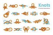 Knots, loops, tied ropes set, an Object Illustration by Good Studio (Thumbnail 1 of 21)