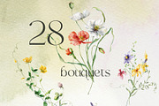 Wildflower poetry watercolor floral, a Decorative Illustration by Yuliya Derbisheva (Thumbnail 3 of 13)