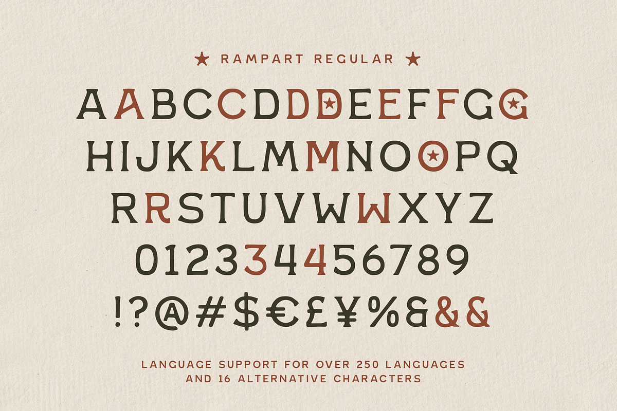 Rampart Display Typeface, a Serif Font by Rachel Kick (Photo 12 of 12)